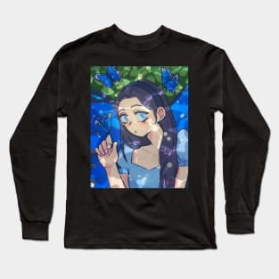 Shaded butterfly girl Long Sleeve T-Shirt